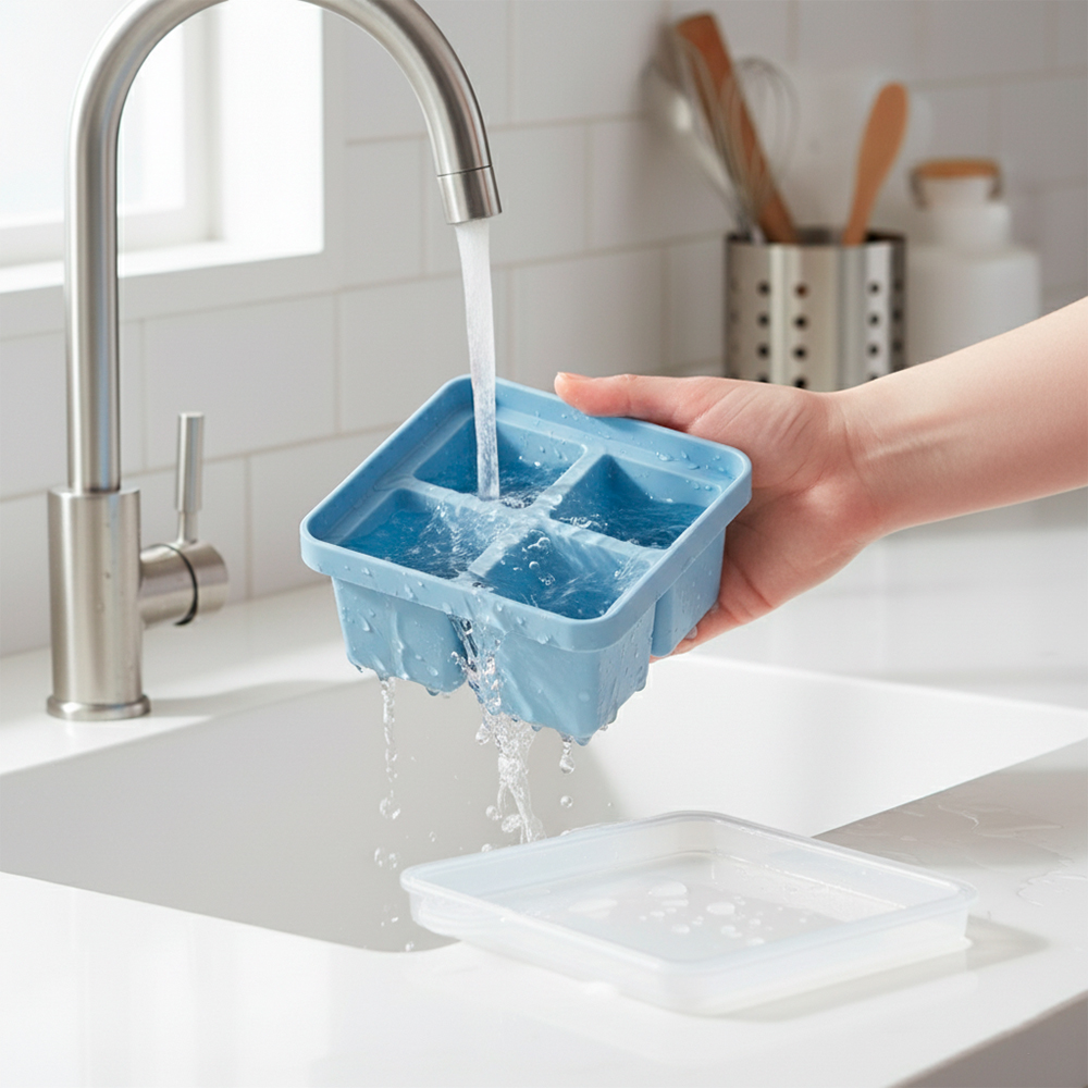 Bandeja Kuhu RU017 P/ Alimentos E Gelo C/ Tampa Azul