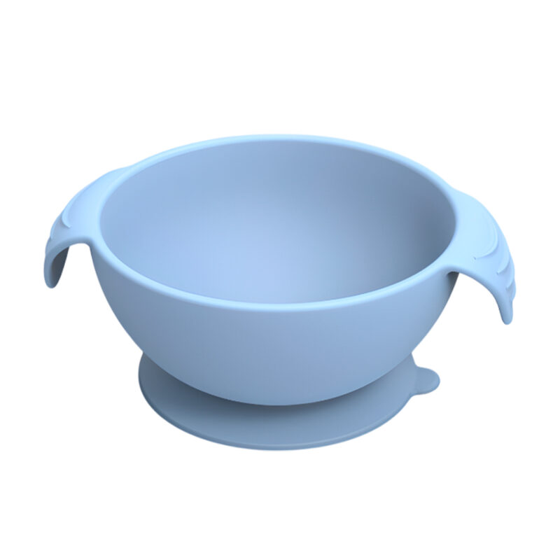 Kuhu Tigela Silicone Criança c/Ventosa Sucção Forte Azul