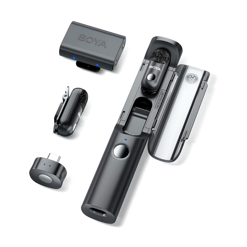 Microfone Lapela Sem Fio BOYA Magic-03 AI Câmera Celular