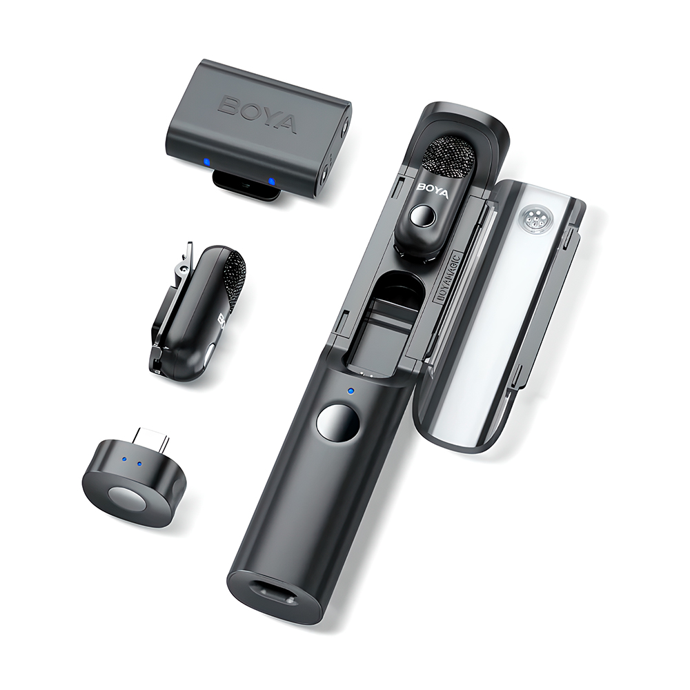 Microfone Lapela Sem Fio BOYA Magic-03 AI Câmera Celular