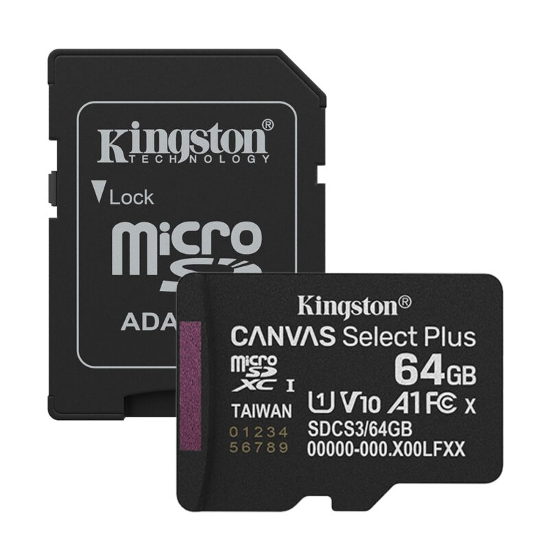 Cartão de Memória Kingston Select Plus 64GB Micro Sd c/Adap