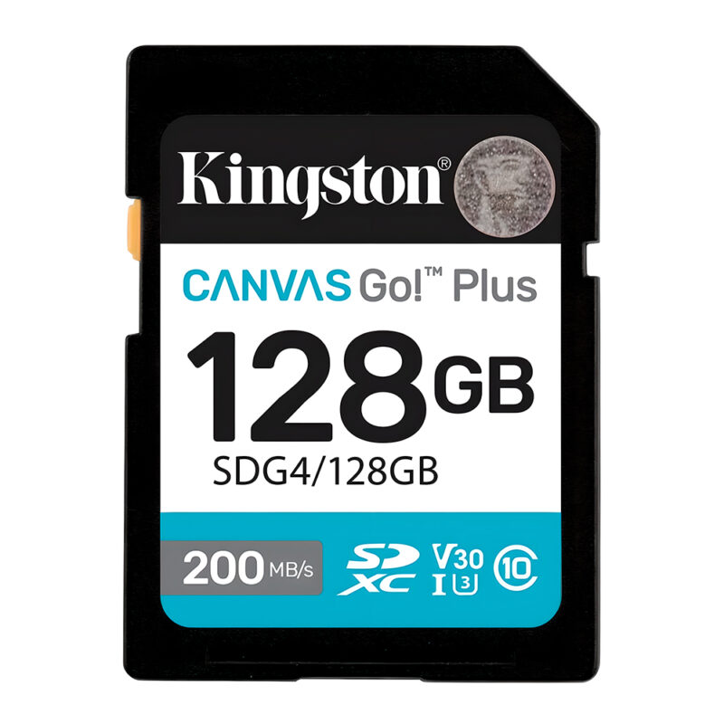 Cartão Memória Sd Kingston Canvas Go Plus 128gb 200Mbs V30