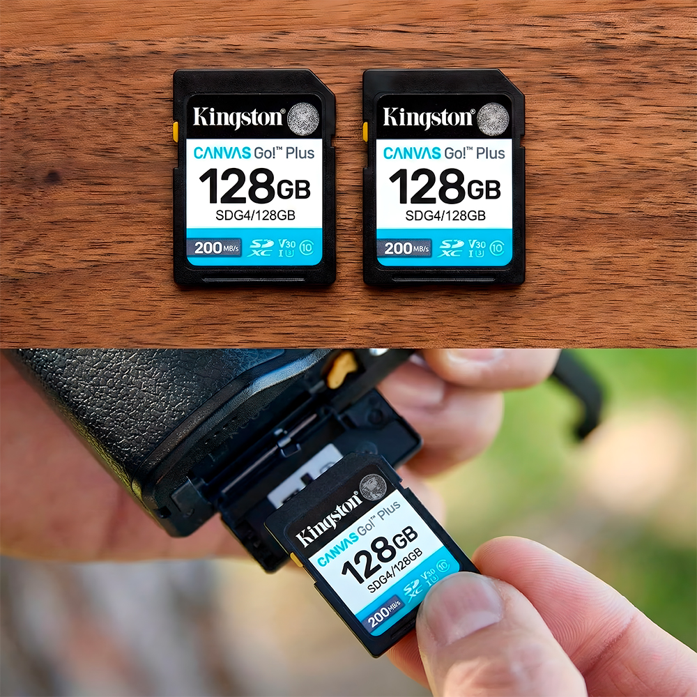 Cartão Memória Sd Kingston Canvas Go Plus 128gb 200Mbs V30