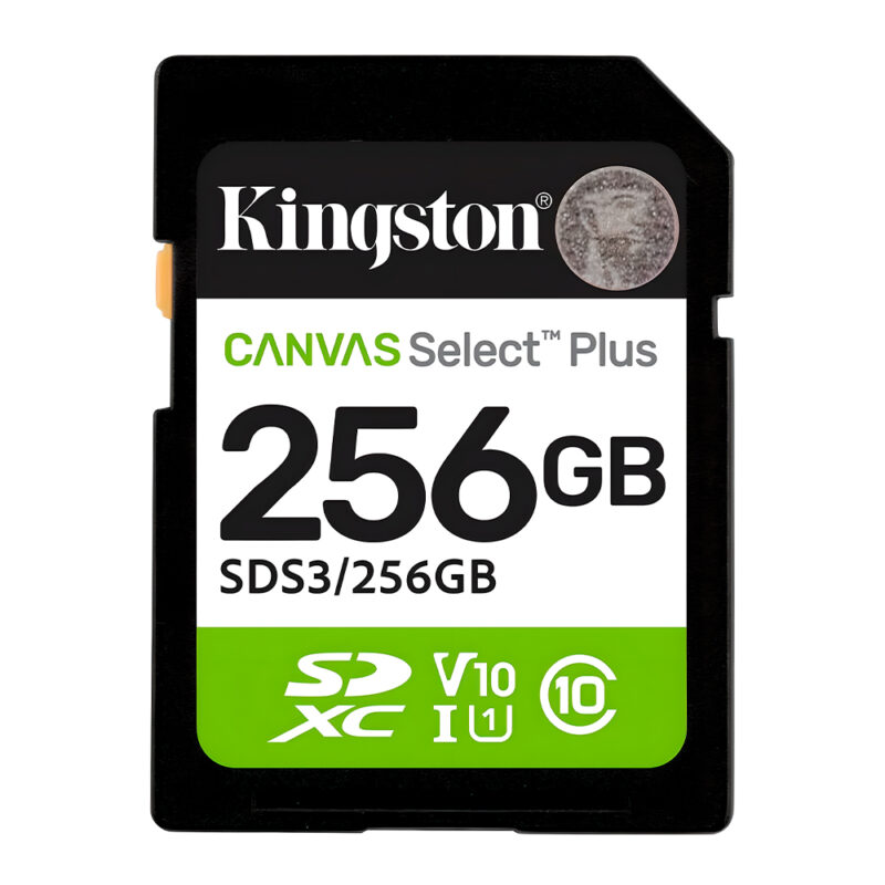 Cartão Memória SD Kingston Canvas Select Plus 256GB 150MB/s