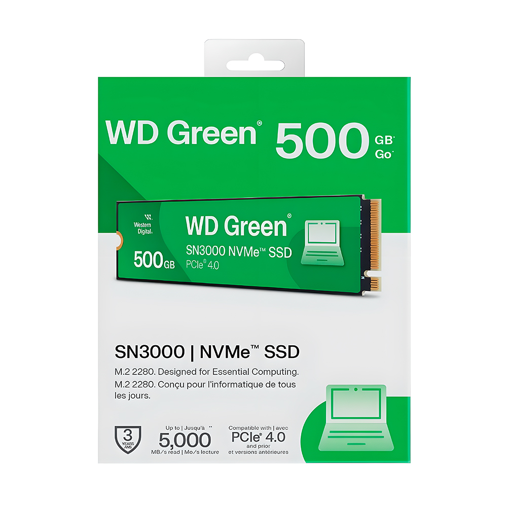 Ssd Wd Green 500gb M.2 Nvme Gen4 Sn3000 Para Pc Notebook