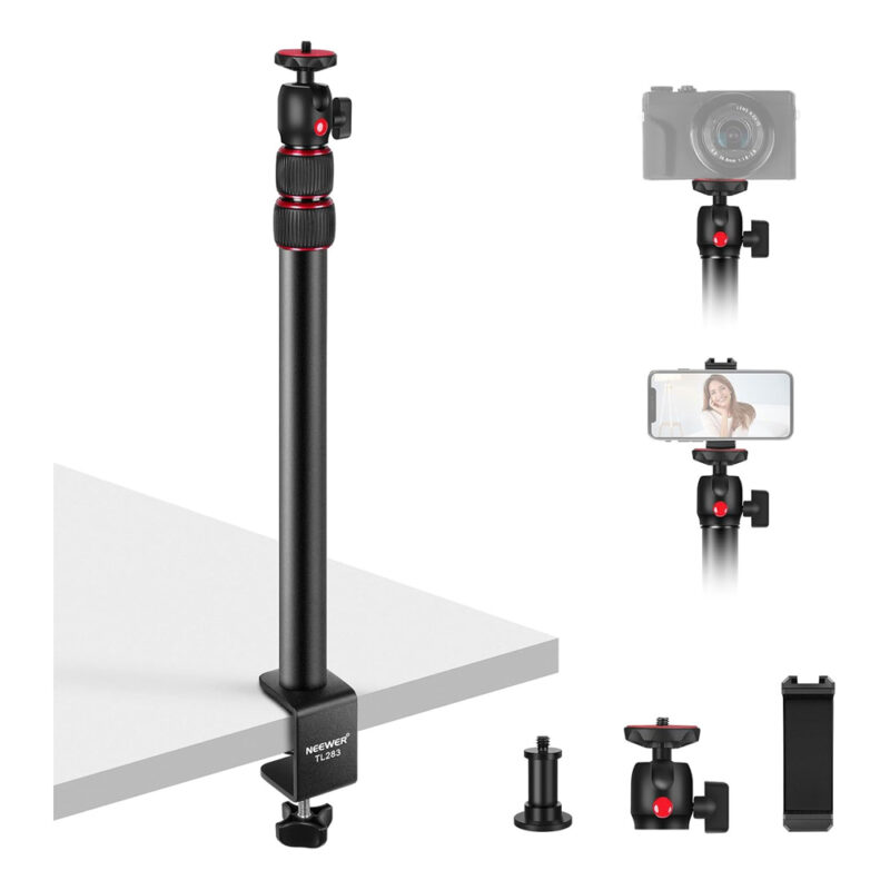 Suporte de Mesa Câmera Neewer 1/4" Cabeça Esférica Preto