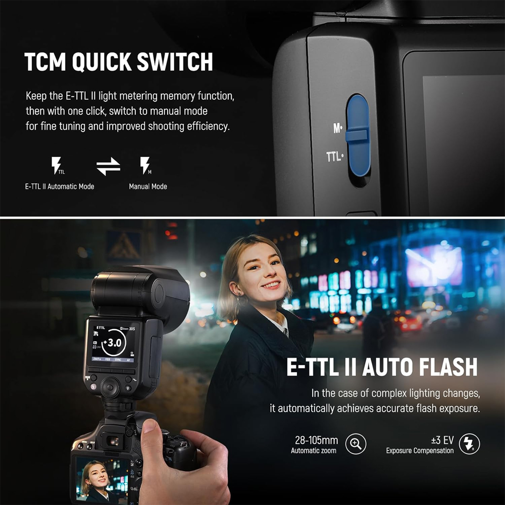 Flash Câmera Dslr Neewer Z2-C TTL para Canon HSS 1/8000s