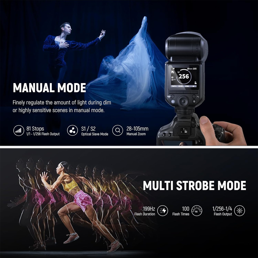 Flash Câmera Dslr Neewer Z2-C TTL para Canon HSS 1/8000s