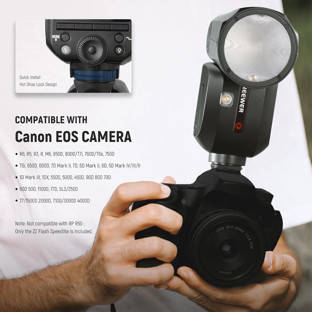 Flash Câmera Dslr Neewer Z2-C TTL para Canon HSS 1/8000s