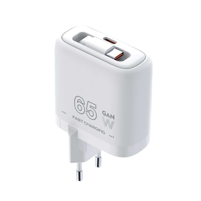 Carregador Rápido Life 65W 2 USB-C PD Celular e Tablet