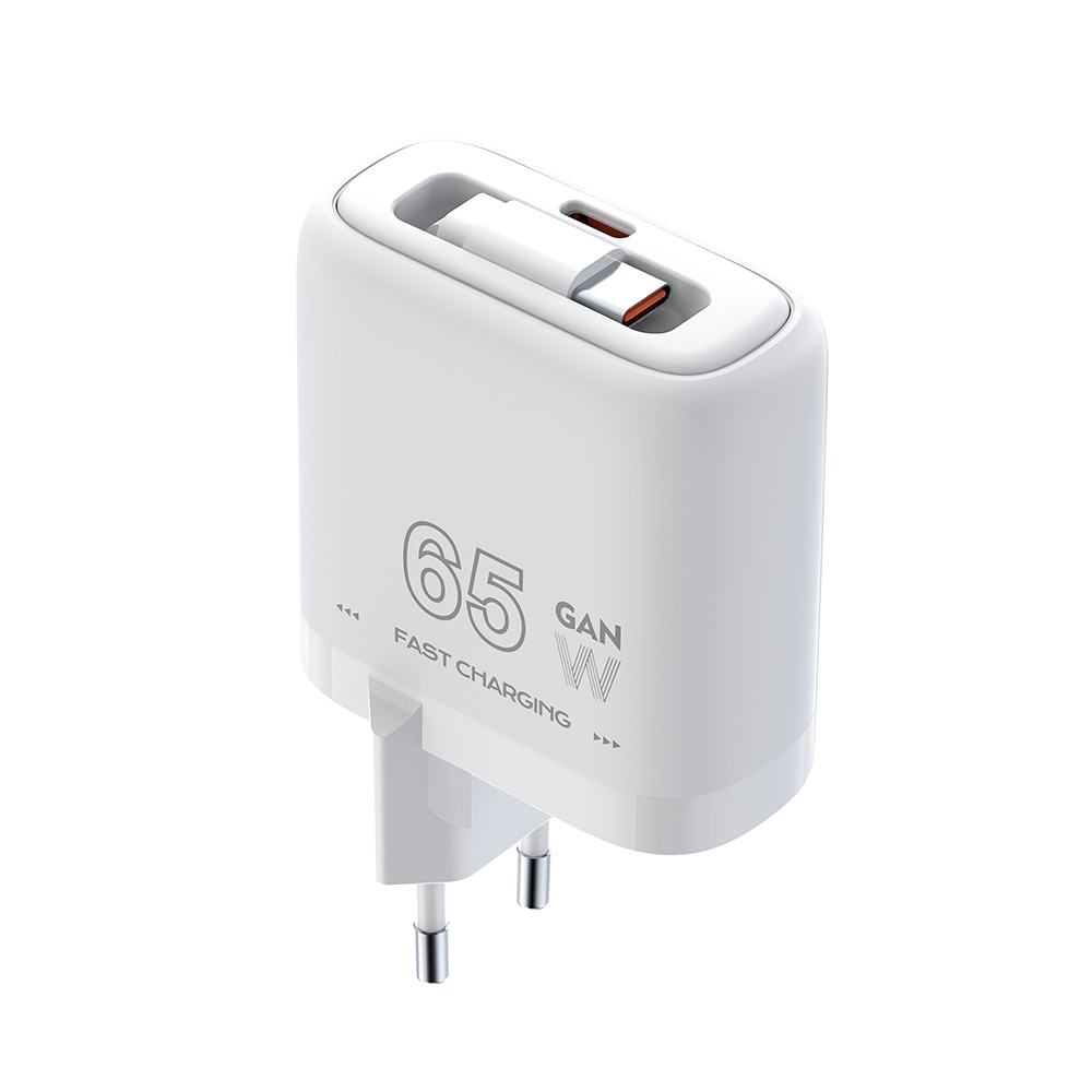 Carregador Rápido Life 65W 2 USB-C PD Celular e Tablet