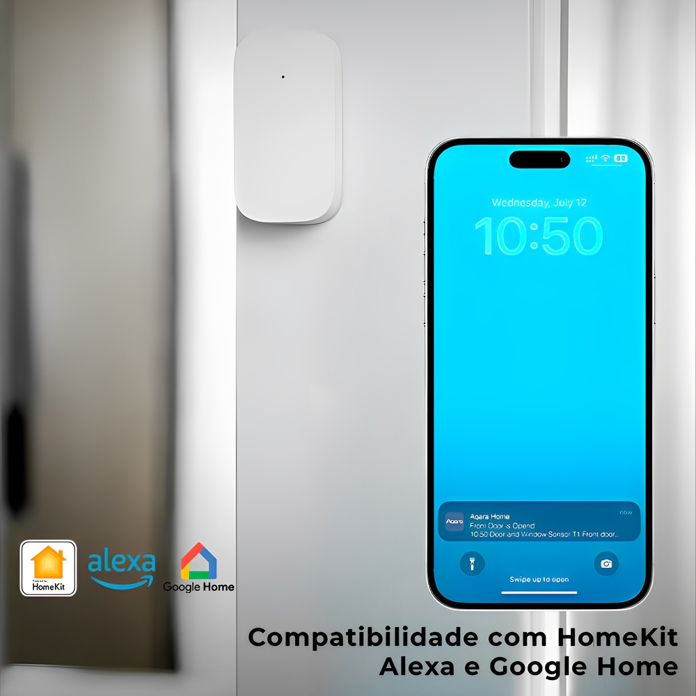 Sensor pra Portas e Janelas Aqara T1 (Zigbee 3.0) Branco