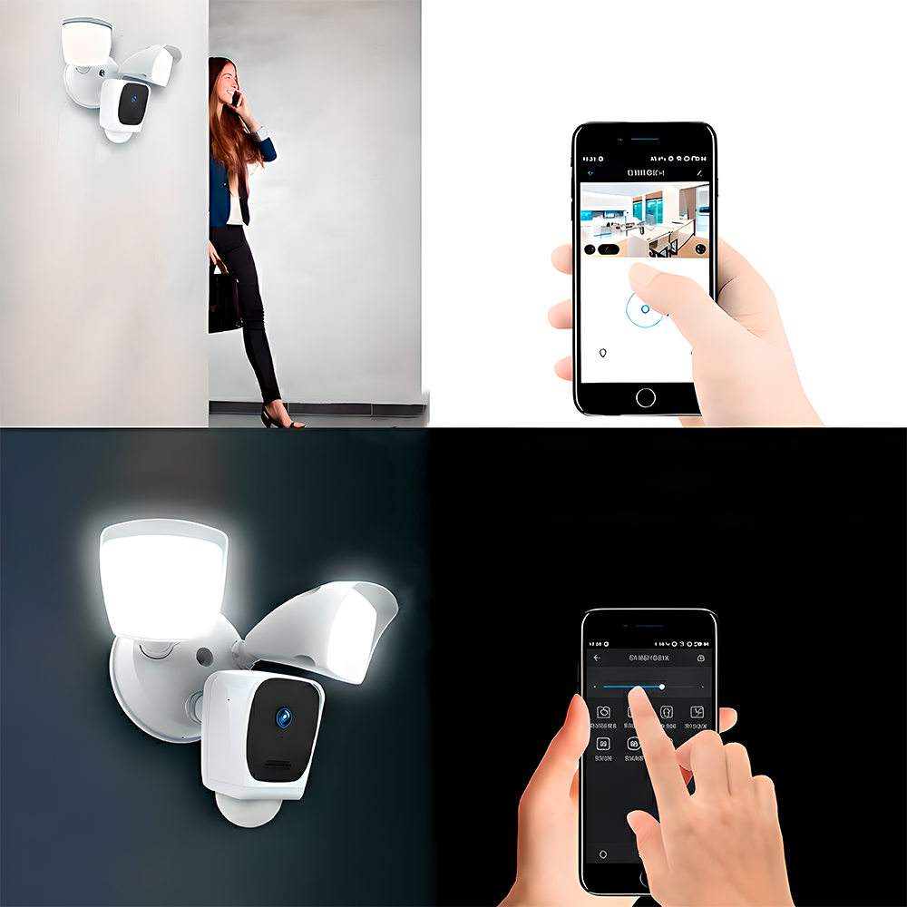 Câmera Segurança Externa Aoni 97A 3MP WiFi IP65 2500LM