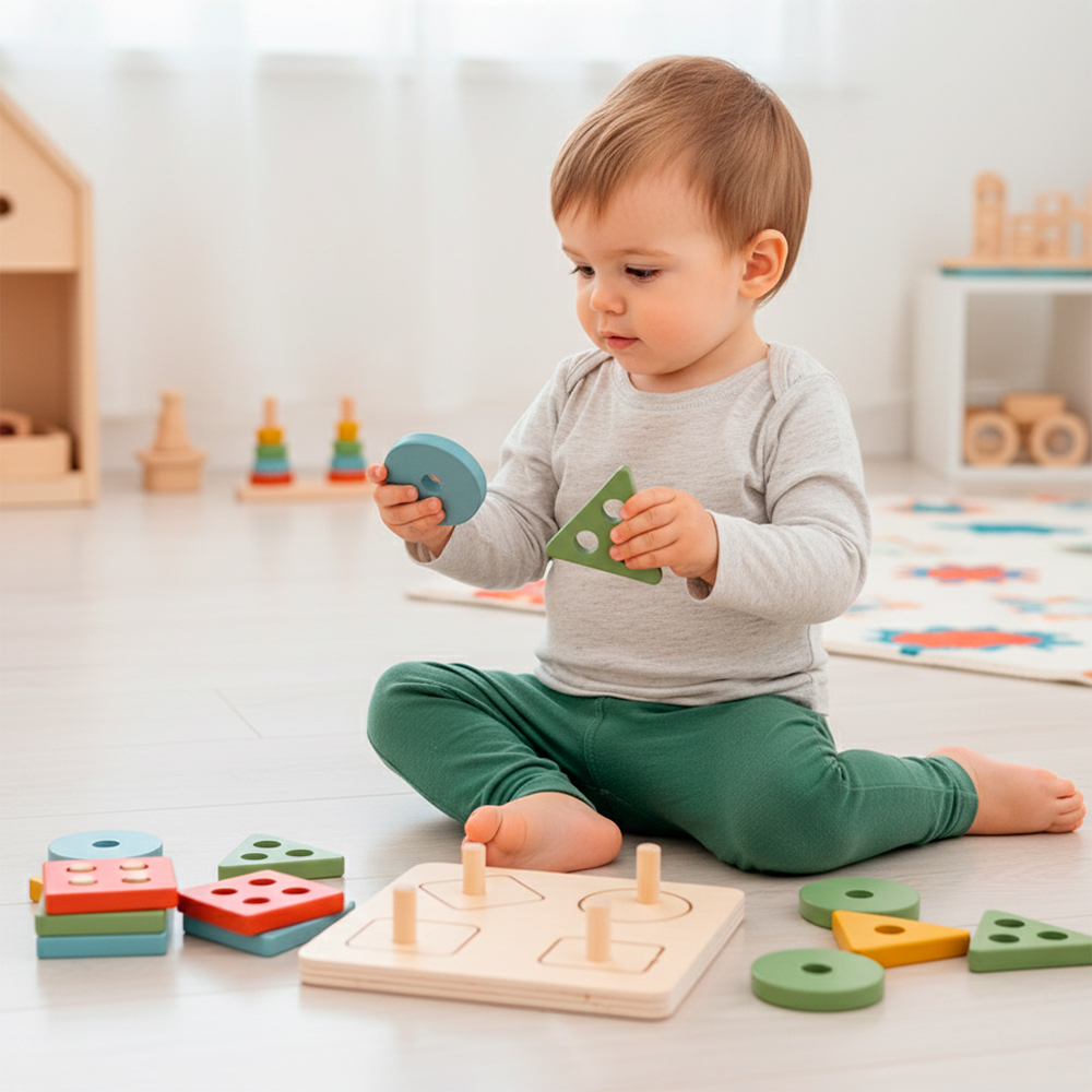 Blocos Geométricos Phoohi PH05L126 Brinquedo Educativo