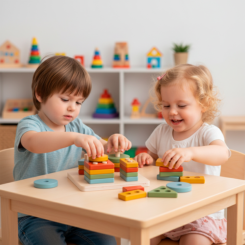 Blocos Geométricos Phoohi PH05L126 Brinquedo Educativo