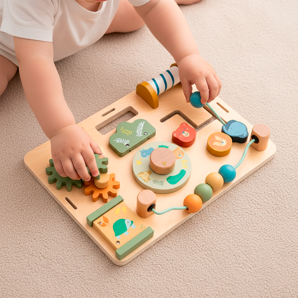 Phoohi Safari Busy Board: Brinquedo Educativo Montessori