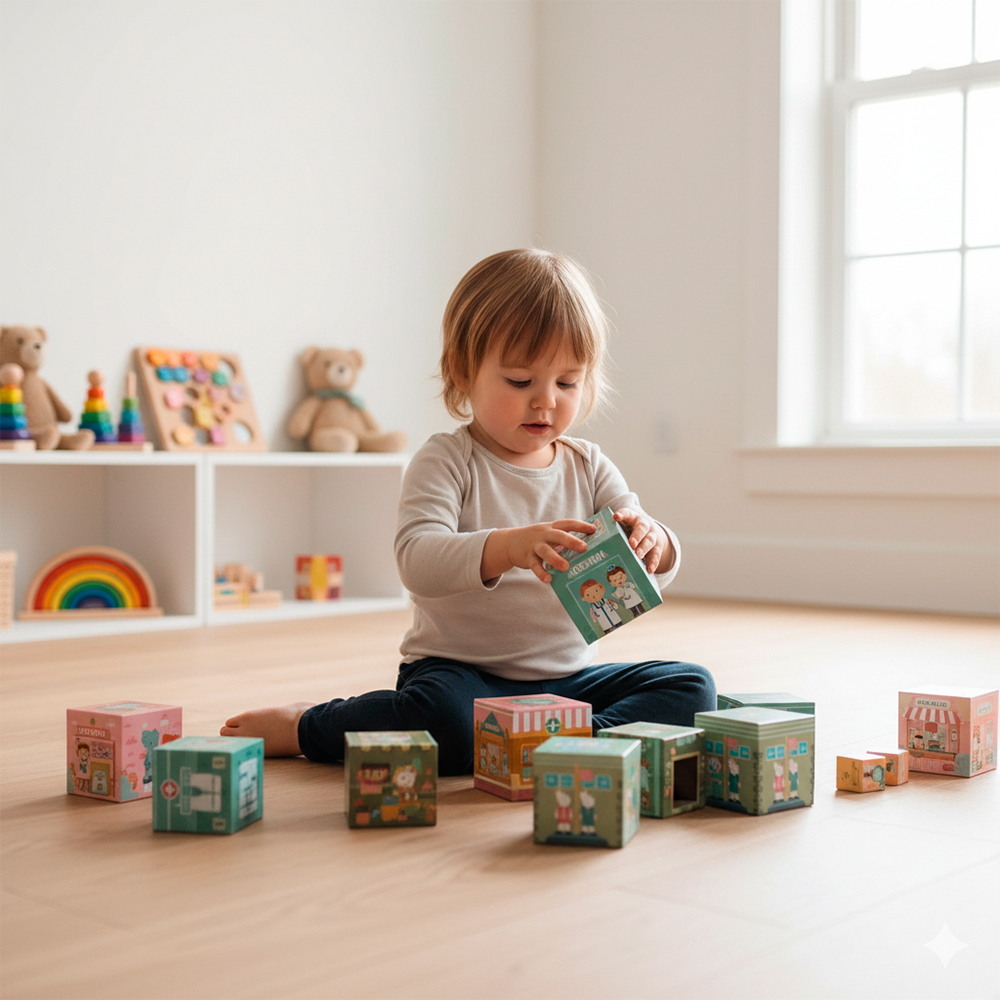 Phoohi Stacking Bloco Brinquedo Empilhar Bebê Educativo