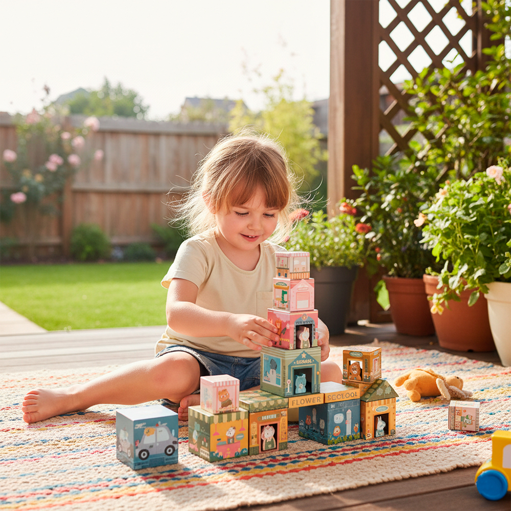 Phoohi Stacking Bloco Brinquedo Empilhar Bebê Educativo