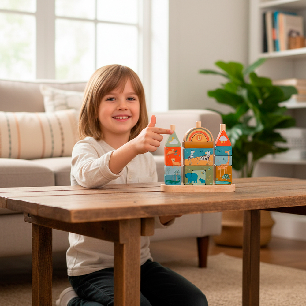 Phoohi Boloco Tower Puzzle Jogo Raciocínio p/Criança