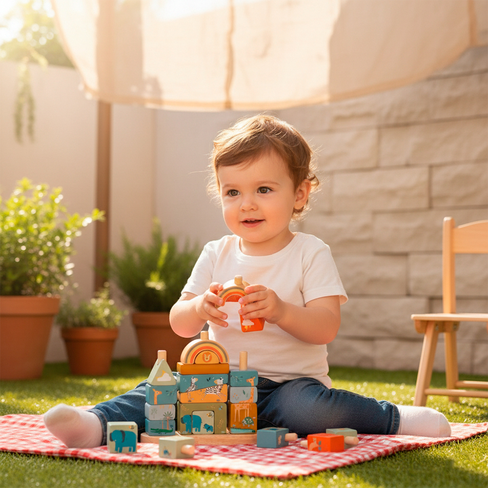 Phoohi Boloco Tower Puzzle Jogo Raciocínio p/Criança