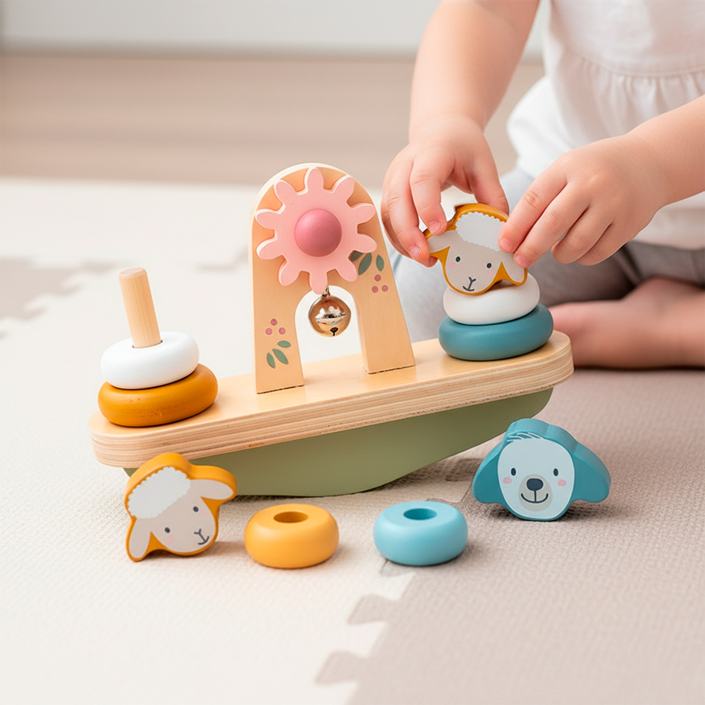 Phoohi Brinquedo Equilíbrio Farm Animal Flower Infantil