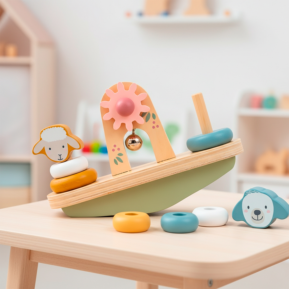 Phoohi Brinquedo Equilíbrio Farm Animal Flower Infantil