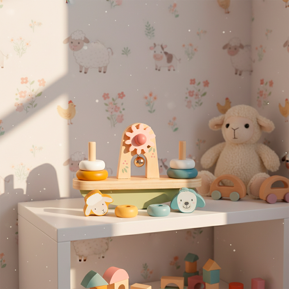 Phoohi Brinquedo Equilíbrio Farm Animal Flower Infantil