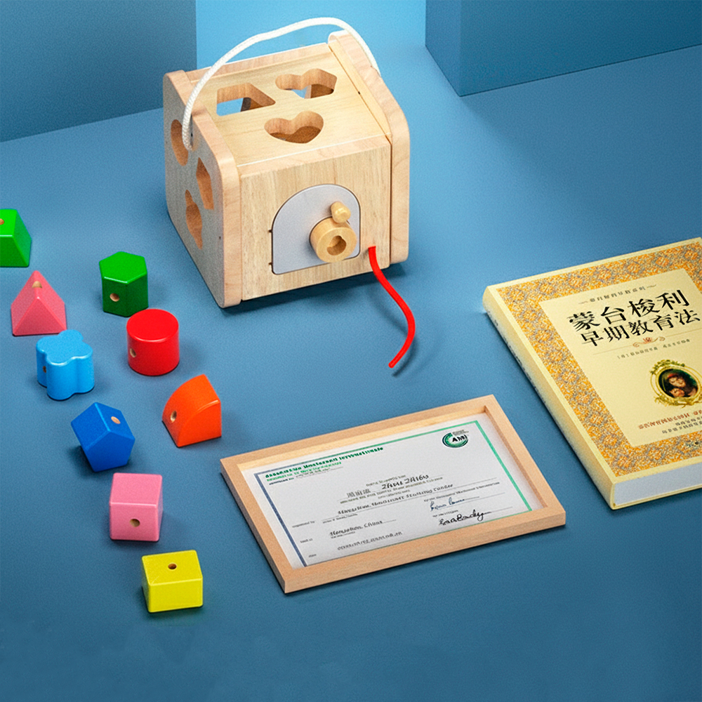 Classificador Formas Boby Caixa Madeira Encaixe Cor Natural