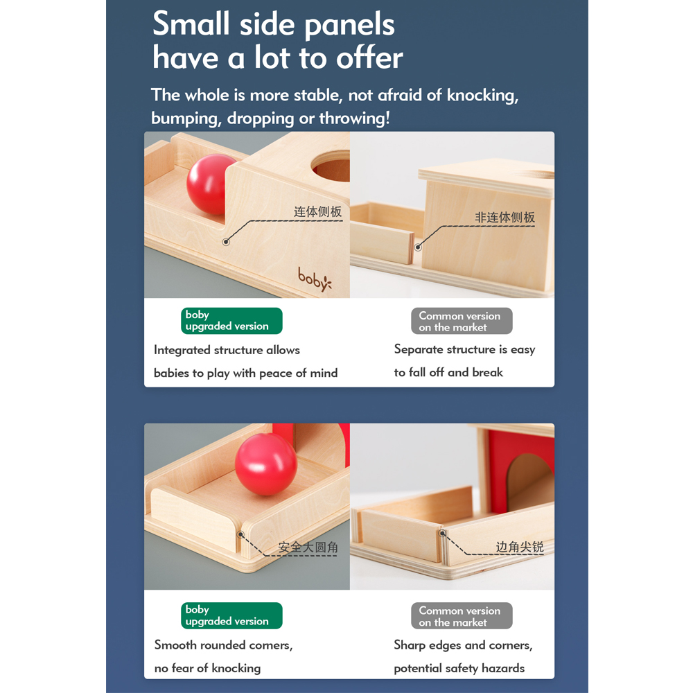 Boby Montessori Caixa Encaixe de Forma Madeira para Crianças