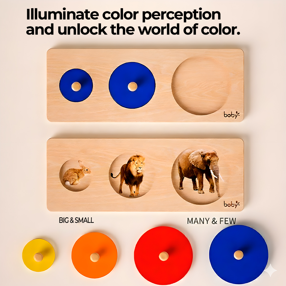 Quebra-cabeça Montessori de Madeira Boby Empilhar Formas