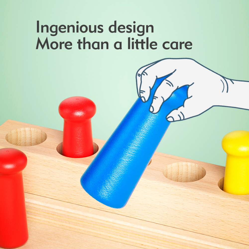 Boby Parafuso e Porca Rosquear Madeira Montessori Crianças