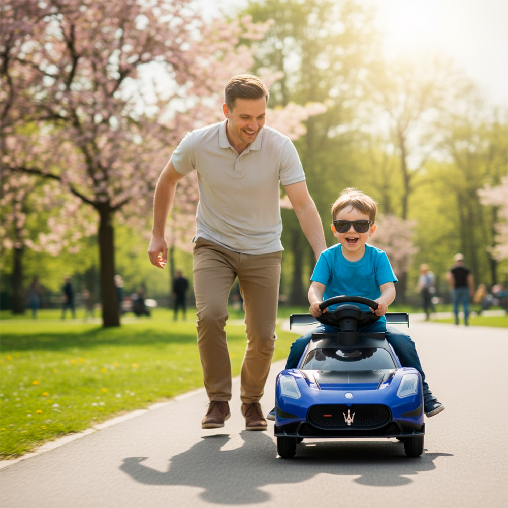 Xiamen Maserati GT2 Azul Carrinho Empurrar Infantil