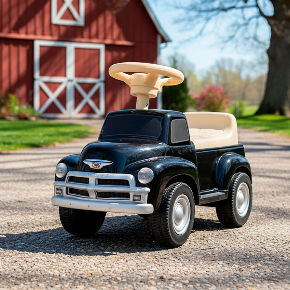 Xiamen Chevrolet 3100 Pé No Chão Carro Infantil Preto