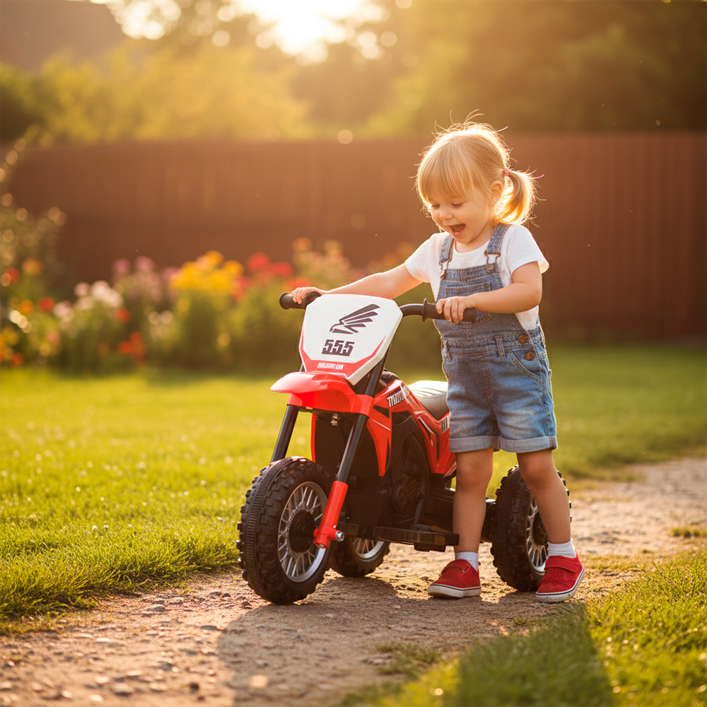 Mini Moto Elétrica Infantil Xiamen 6V Vermelha CMSHJ7011