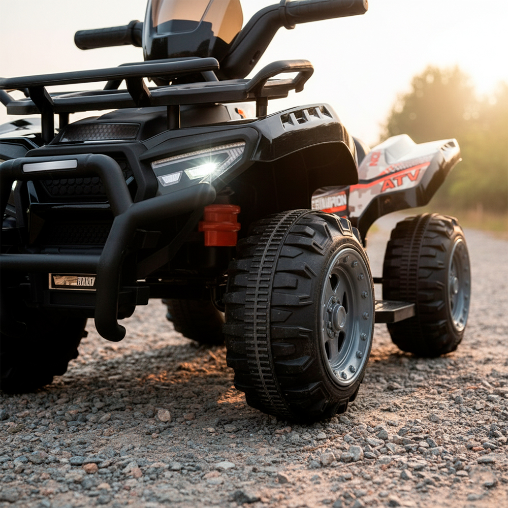 Quadriciclo Elétrico Xiamen Preto Passeio Criança 4 Roda