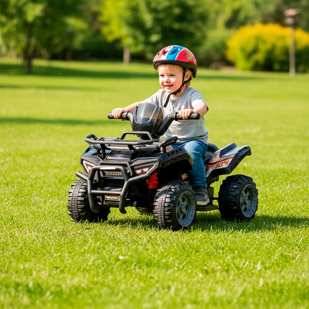 Quadriciclo Elétrico Xiamen Preto Passeio Criança 4 Roda