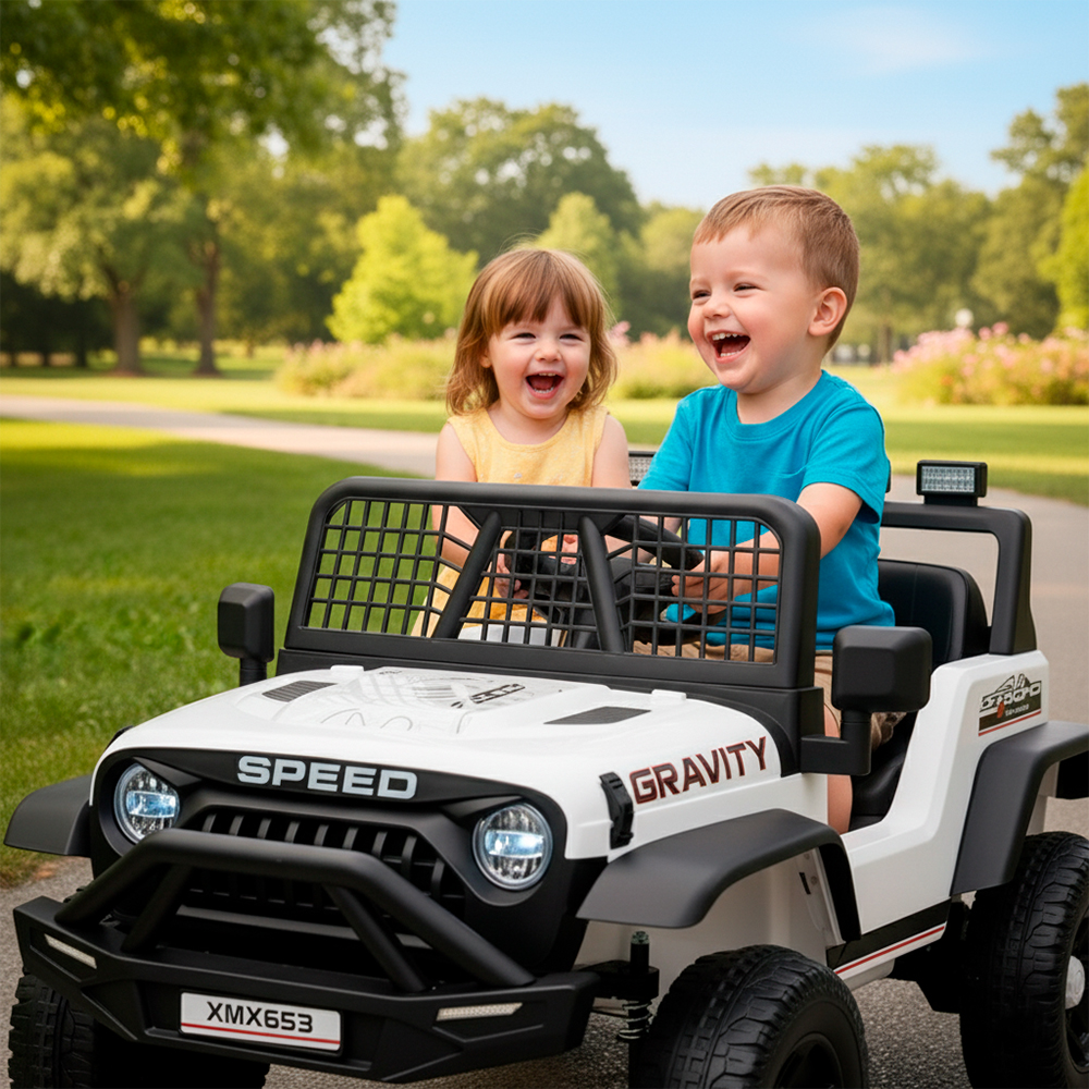 Carro Elétrico Infantil Xiamen 12V 2 Motores Branco