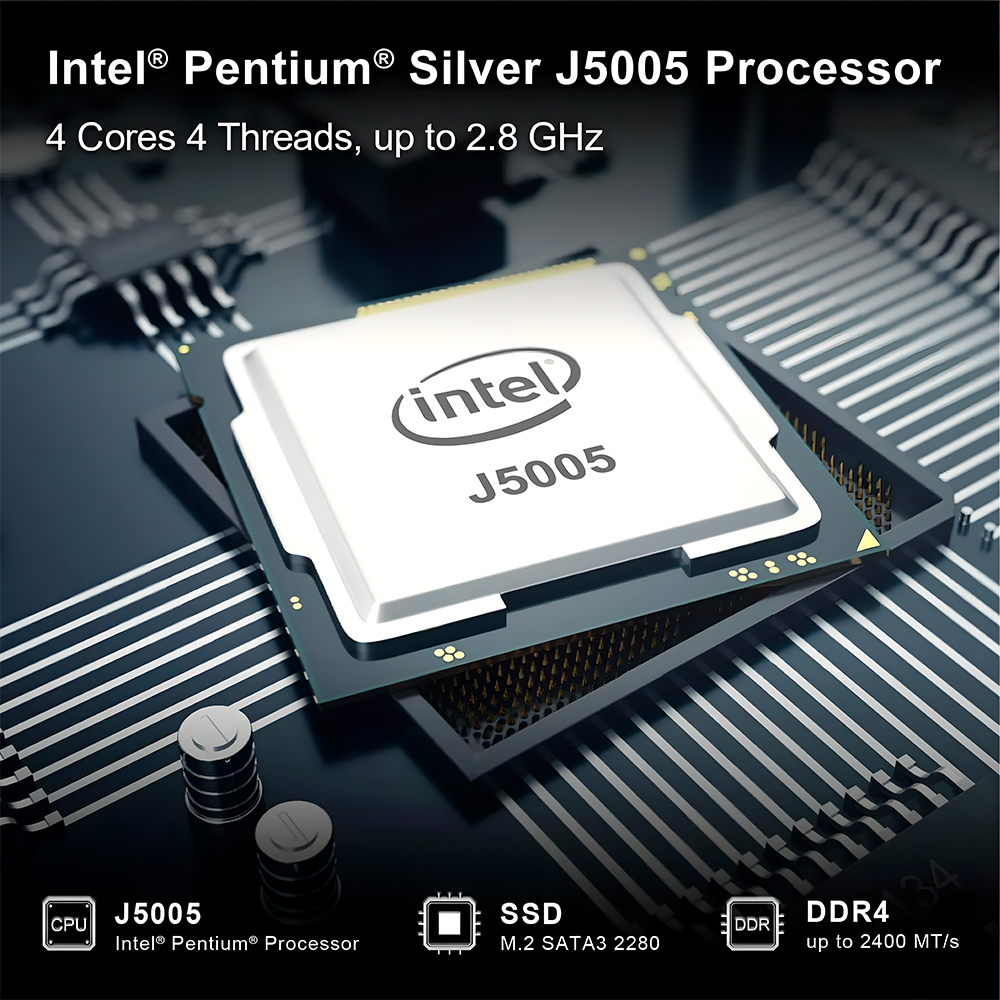 Beelink Mini PC GKMINI J5005U 8GB 256GB SSD Mini Desktop