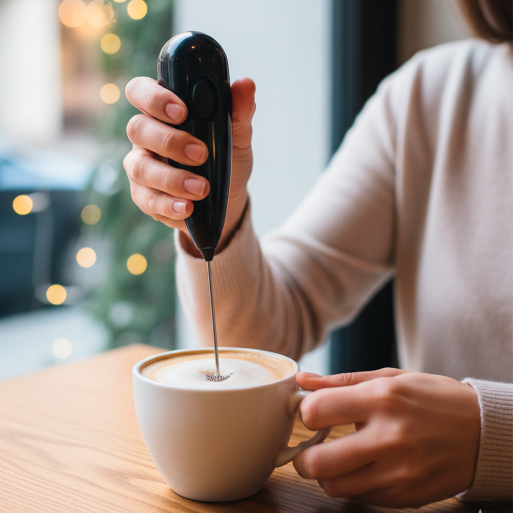 Mini Mixer Hoping Elétrico Batedor Para Café e Bebidas