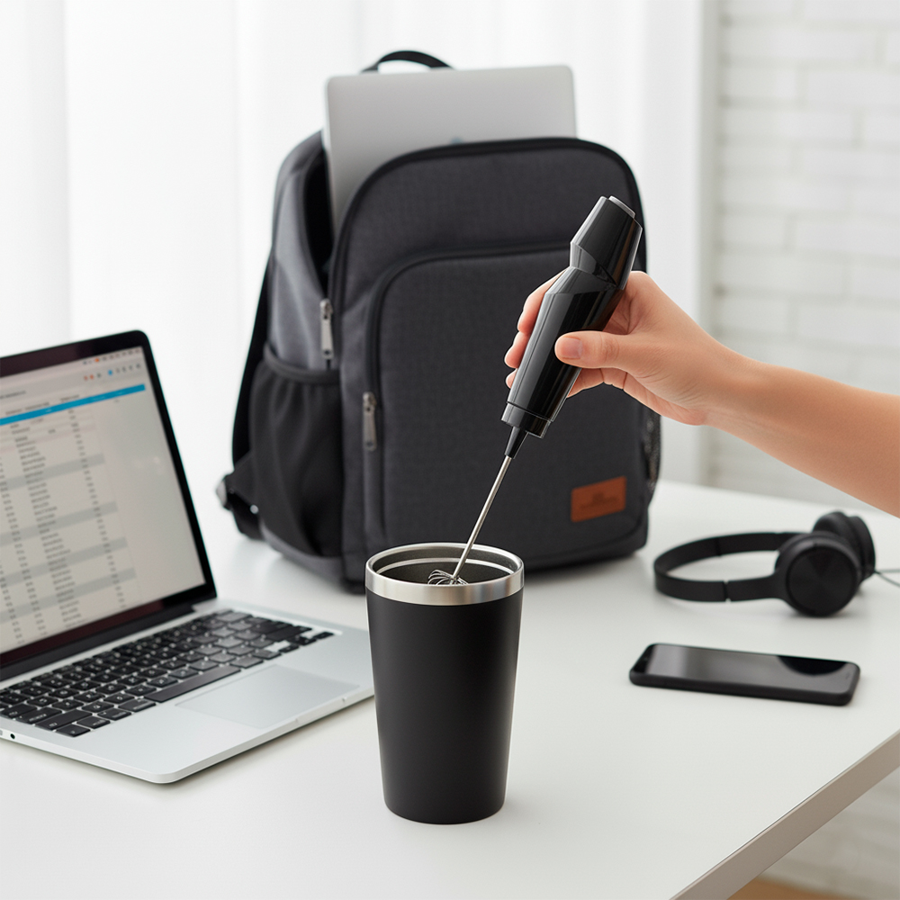 Hoping Mixer Elétrico Portátil Espumador Leite Café Inox