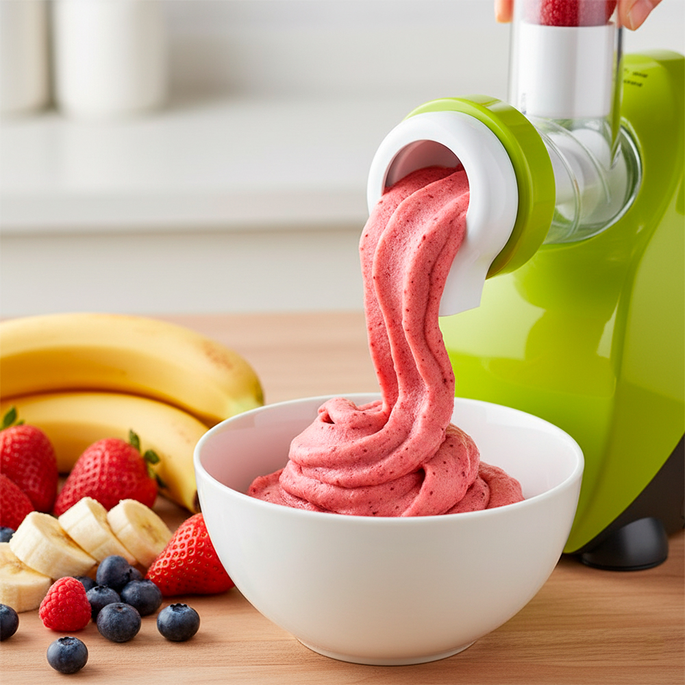 Máquina Sorvete Frutas Congeladas Caseiro Creme Vegan Oferta