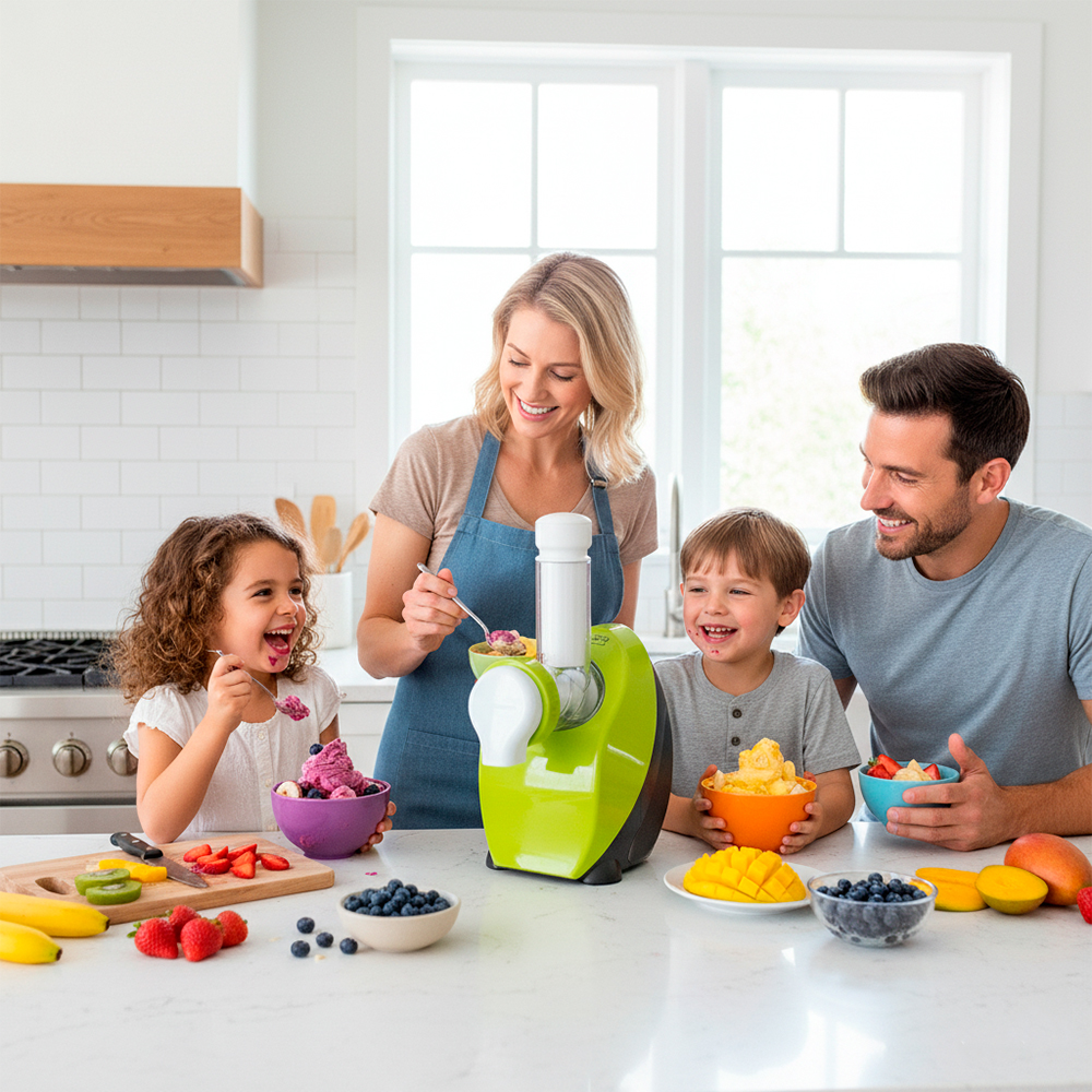 Máquina Sorvete Frutas Congeladas Caseiro Creme Vegan Oferta