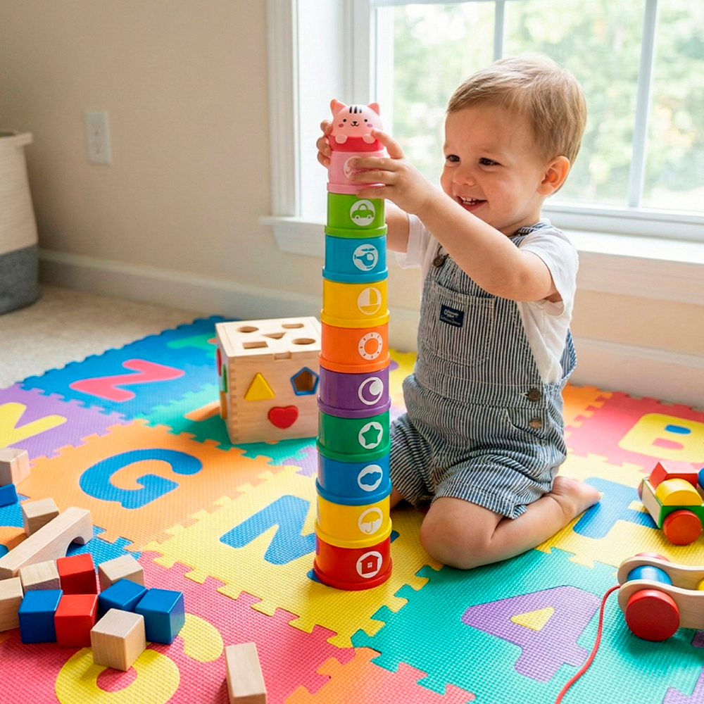 Life Copos Empilháveis Infantil Brinquedo Educativo p/Banho