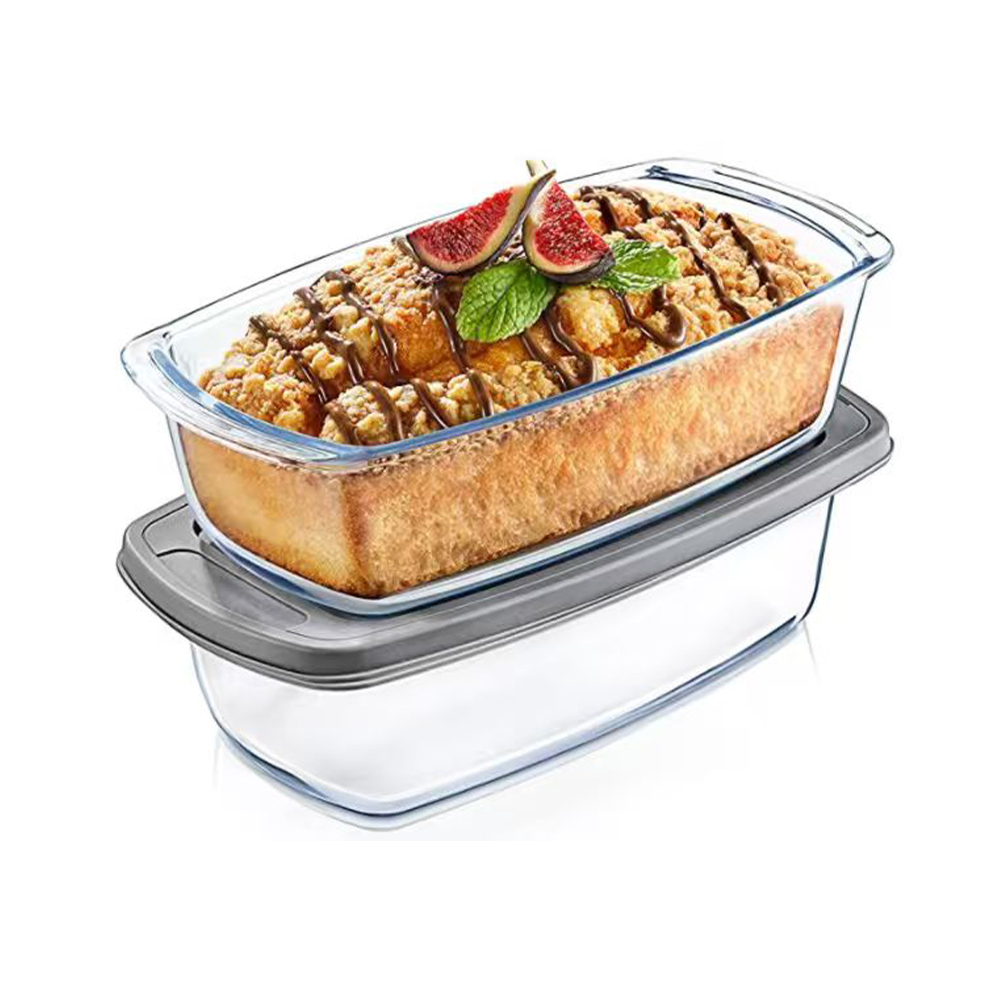 Forma Vidro Borosilicato Life 1.8L 2 Pçs C/ Tampa Pão Bolo