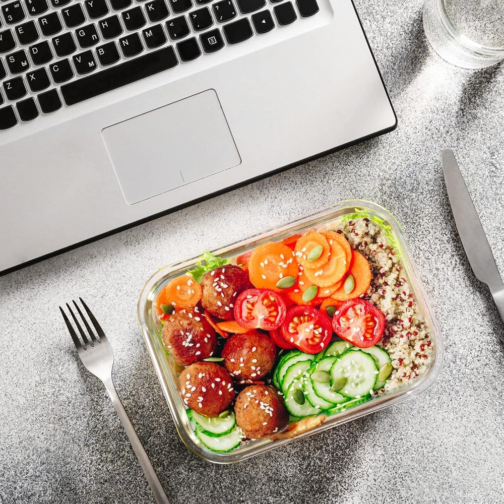 Potes Vidro Borosilicato Life 12 Pçs Tampa Hermética Marmita