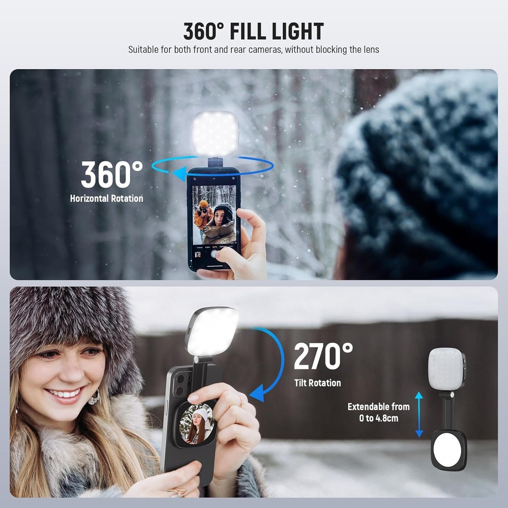 Luz Led Selfie Magnética Neewer NL48B Portátil Vídeos Fotos