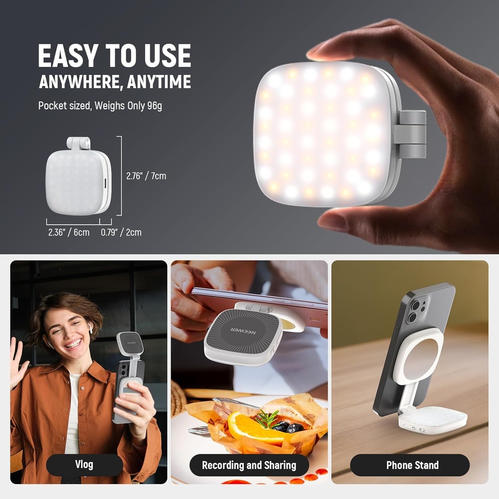 Neewer Luz Magnética LED NL48B para Selfie Celular Portátil