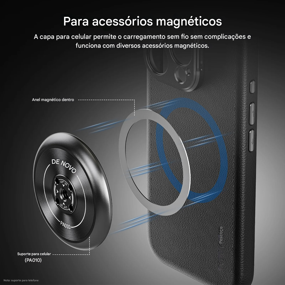 Capa Neewer iPhone 16 Pro Preta Antishock Proteção Reforçada