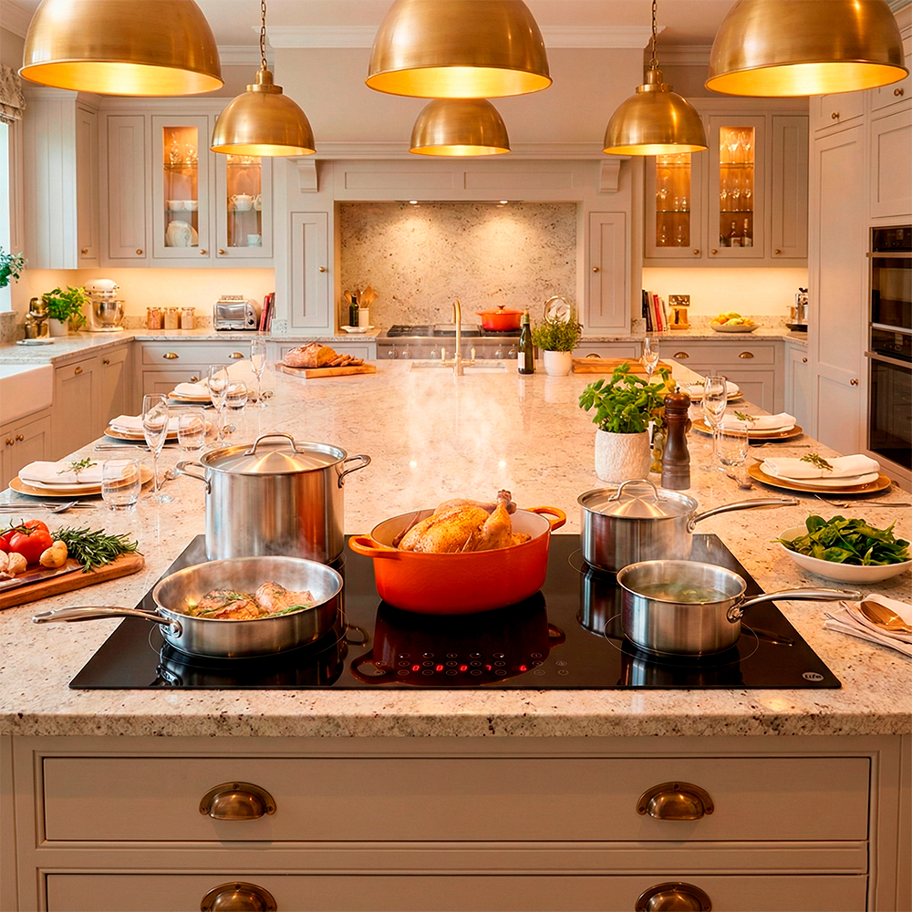 Cooktop Vitroceramico Life 5 Zonas Preto Alta Performance