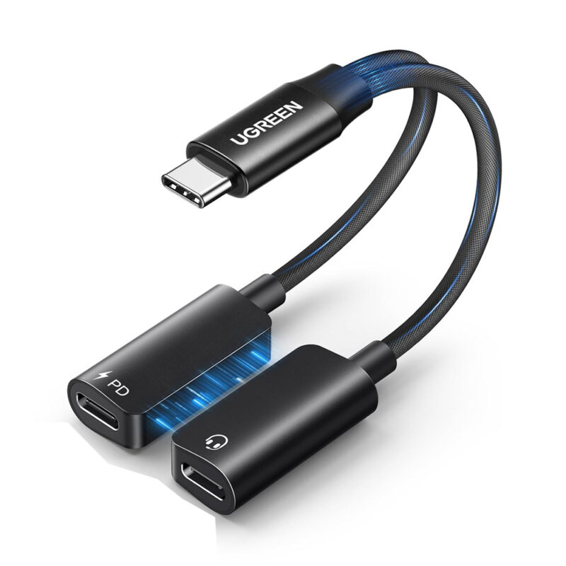 UGREEN Divisor Magnético USB-C 1 para 2 Carregue e Ouça
